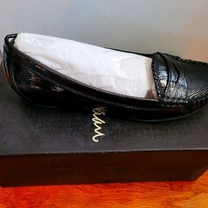 Black Patent Leather Cole Haan Penny Loafers